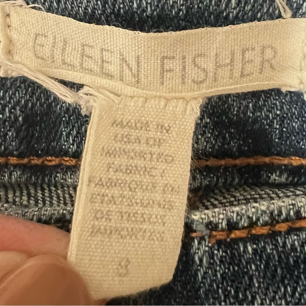 Eileen Fisher Organic Cotton Straight Leg Casual Denim Jeans Women’s 8 - Picture 13 of 13
